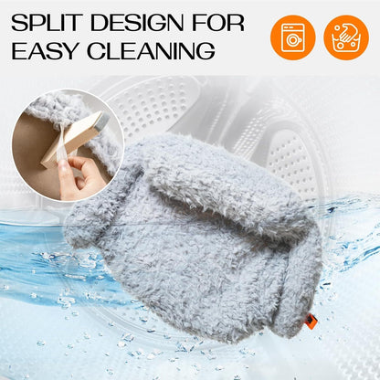 MEWOOFUN Elevated Cat Bed With Washable Cover - 26x18.3x8.5 Inch Wooden Pet Sofa For Cats & Small Medium Dogs Grey, Modern Design