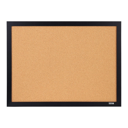 US Local VEVOR Cork Board, 36x24 Inches Bulletin Board With MDF Sticker Frame, Vision Board Includes 10 Pushpins, For Display And Decoration In Office Home And School