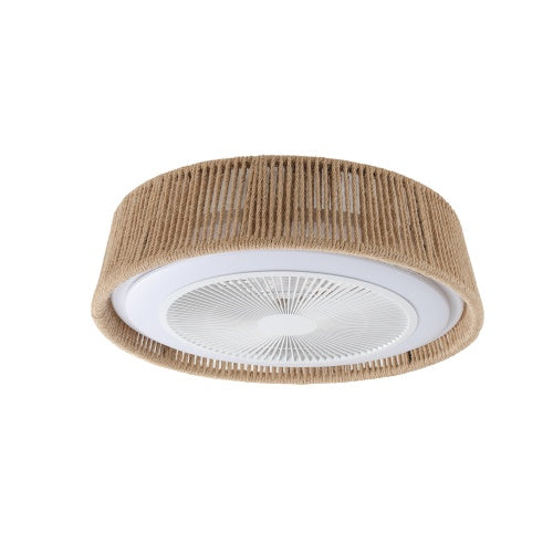 US Local Bohemian Style LED Dimmable Ceiling Light With Built-in Fan - Remote Control