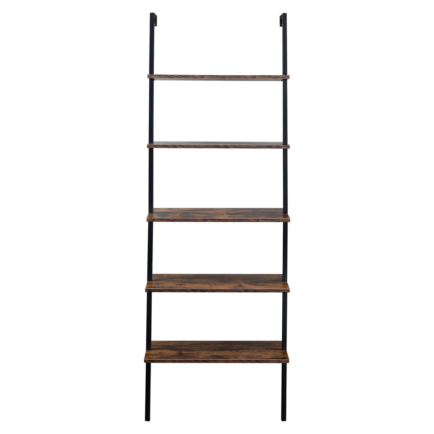 US Local 5 Floors Against The Wall Fixed Bookshelves Retro Style