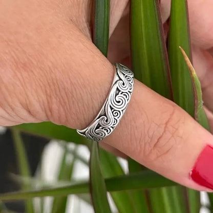 Ziqi Donglai Ins Trendy Men's Personality Xiangyun Vintage Ring