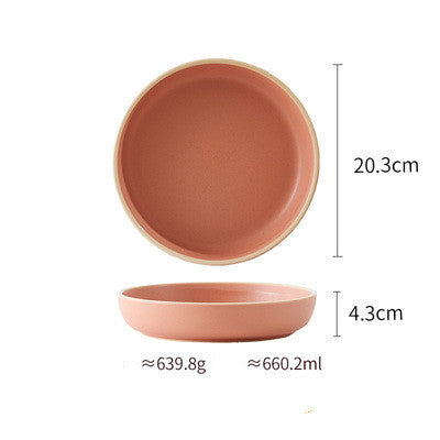 US Local Pure Color Matte Ceramic Plate