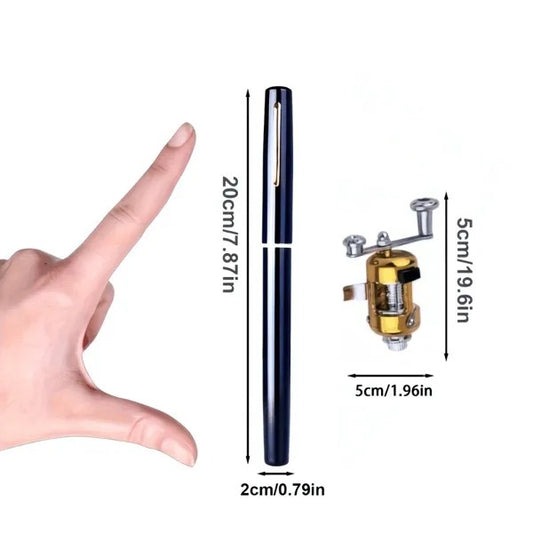 US Local 1Pcs Portable Pen Super Mini Fishing Rod Retractable Mini Ice Pocket Raft Rod Portable Gift.