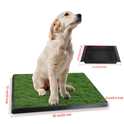 US Local 1 Pc Dog Potty Training Artificial Grass Pad Pet Cat Toilet Trainer Mat Puppy Loo Tray Turf For Small Medium Dogs Indoor Outdoor Use