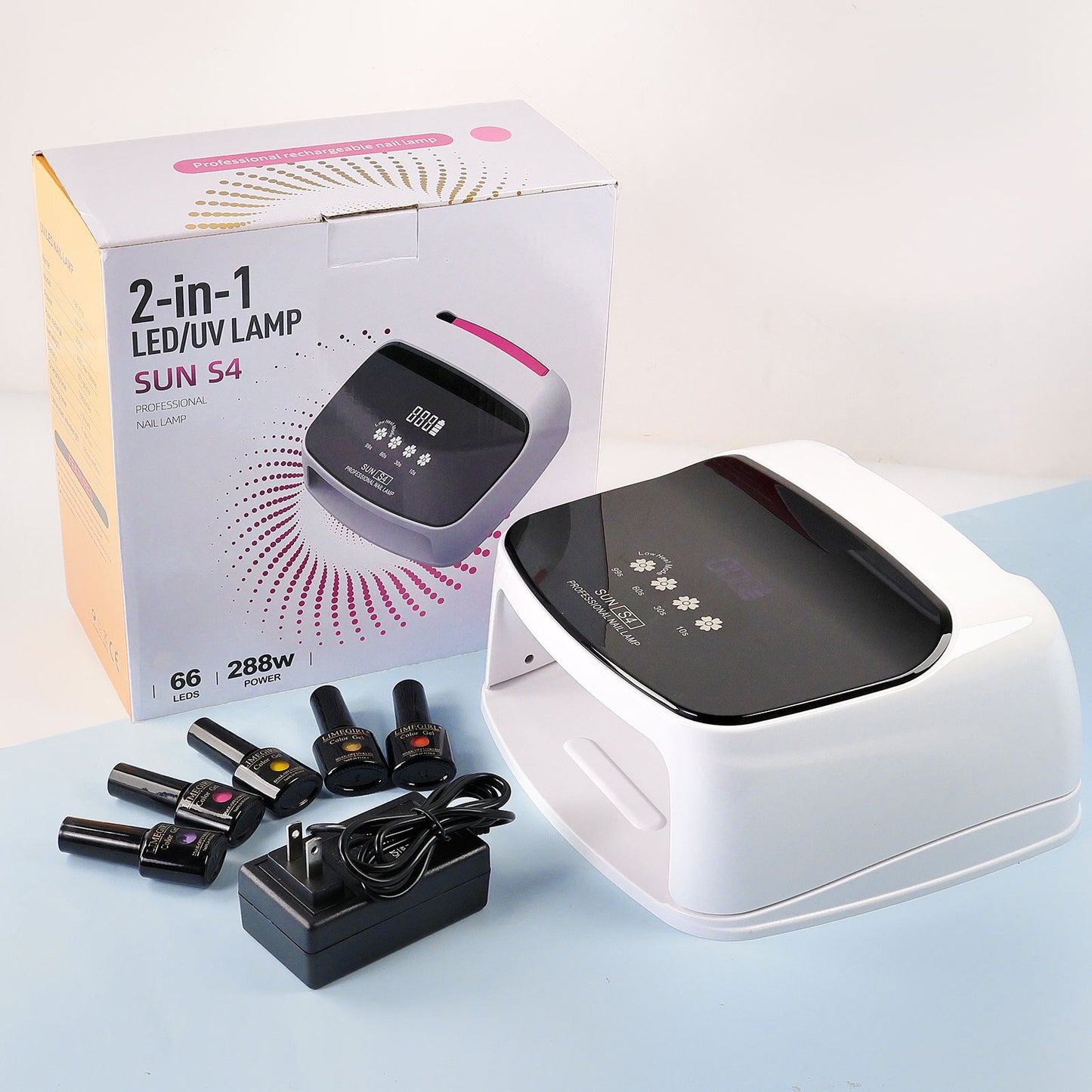 US Local UV Nail Lamp, Professional Cordless UV LED Lamp For Nails 66Pcs Lamp Beads Automatic Sensor Gel Nail Uv Light For Nail Art At Home And In Salons