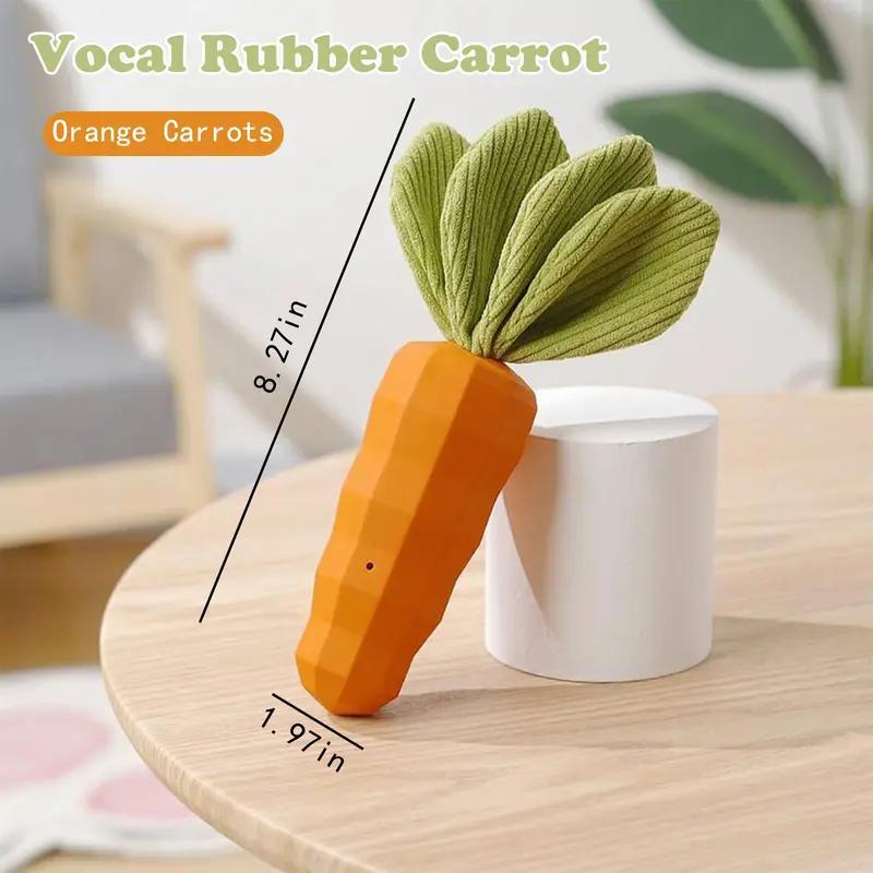 US Local Rubber Carrot Dog Toy For Chewing Dogs, For Training And Cleaning, Durable Interactive Toy For Puppies And Medium-sized Dogs