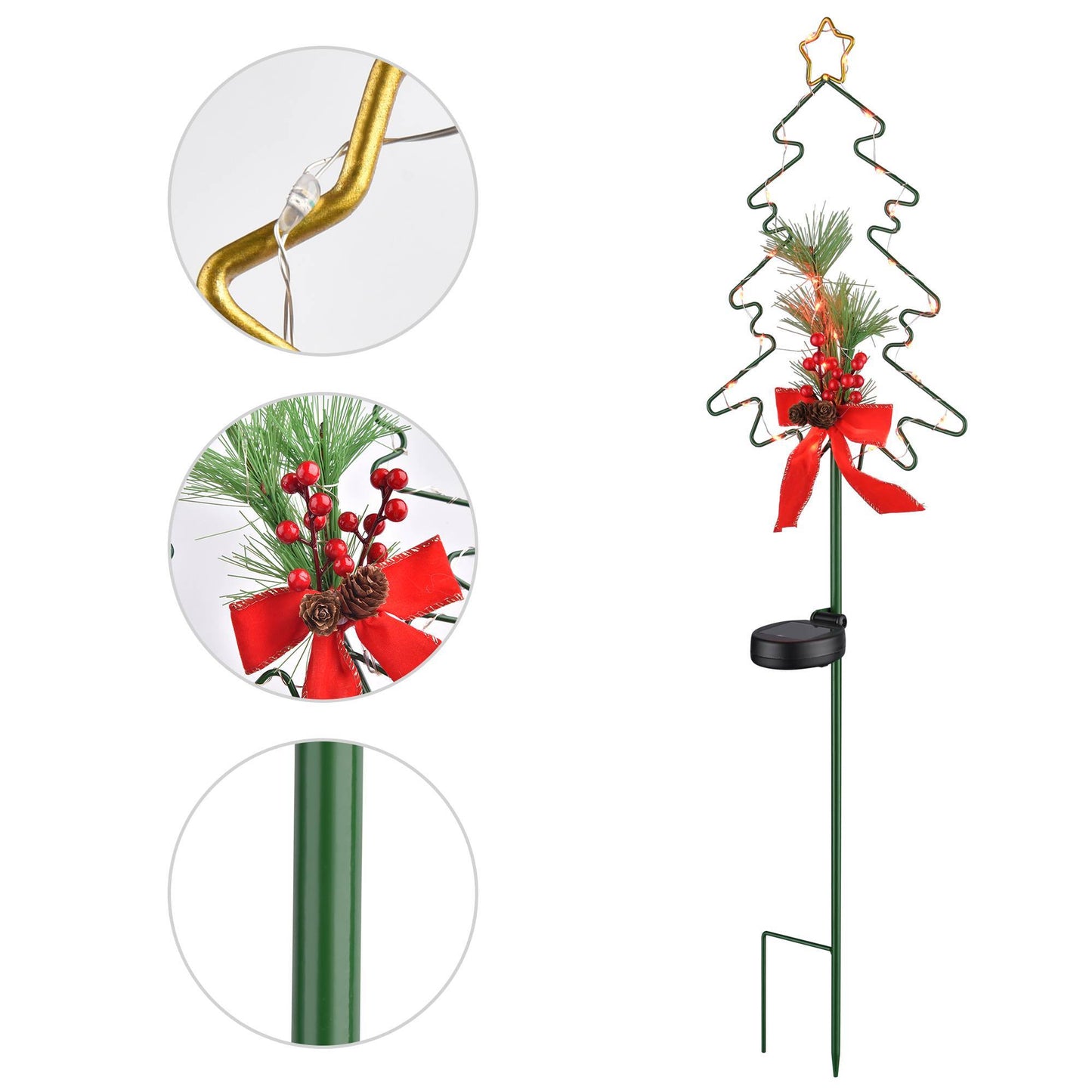 US Local Christmas Tree Solar Stake Light