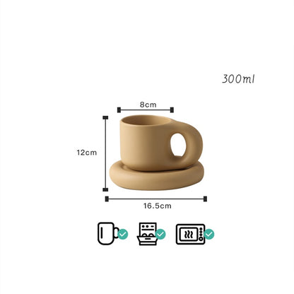 Ceramic Mug Fat Cup Set Gift Home Office Leisure Coffee Cup