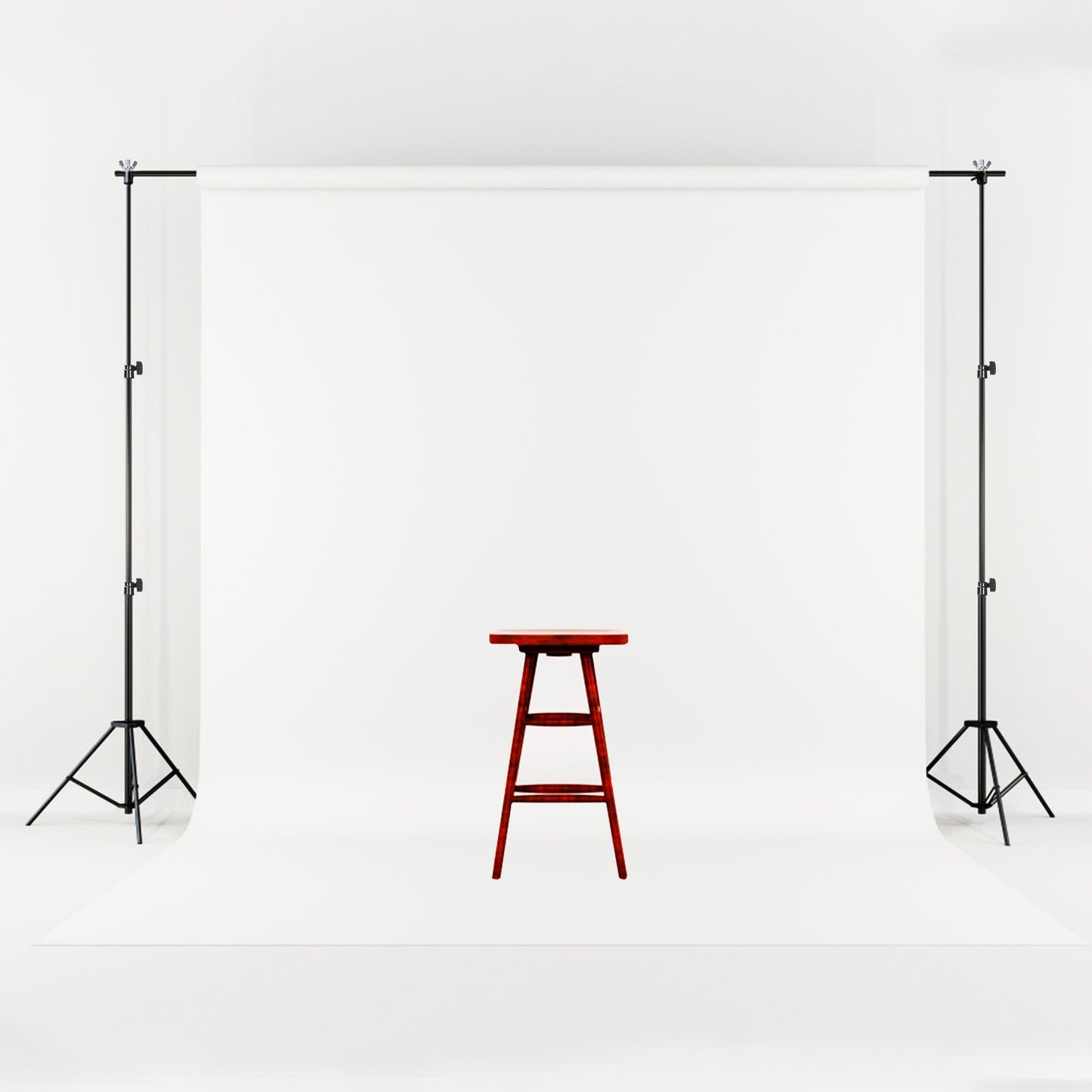 US Local 1Pc 6.5 X 10ft Photo Video Studio Backdrop Background Stand Adjustable Heavy Duty Photography Backdrop Support Stand Set With Carrying Bag Clamps