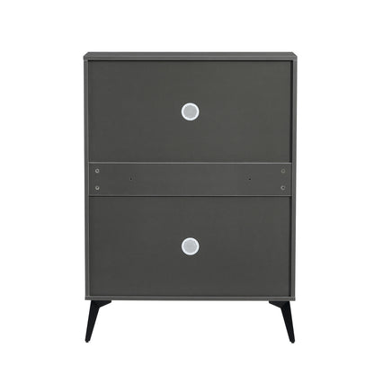 US Local Shoe Cabinet Shoe Storage Shelves Grey Space-Saving Shoe Storage Cabinet