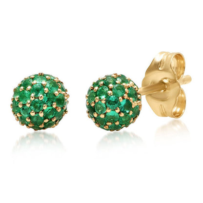 Fashion Personality Exquisite Rhinestone Zircon Multicolor Round Studs