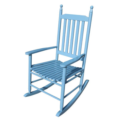 US Local Wooden Porch Rocker Chair Blue