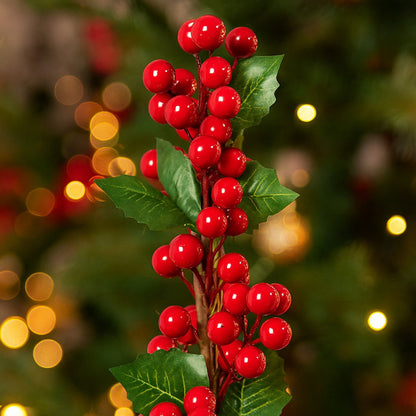 US Local 3PCS Set Christmas Door Wreath With Pine Cones & Greenery 13 Red Berry Holly Wreath For Holiday Home Decor FBA Shipment
