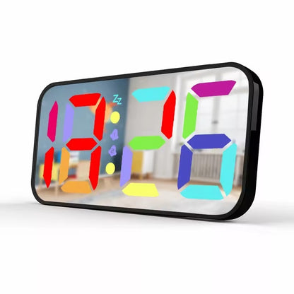 US Local LED Mirror Large Display Table Clock, Suitable For Bedroom, Home, Living Room, Office