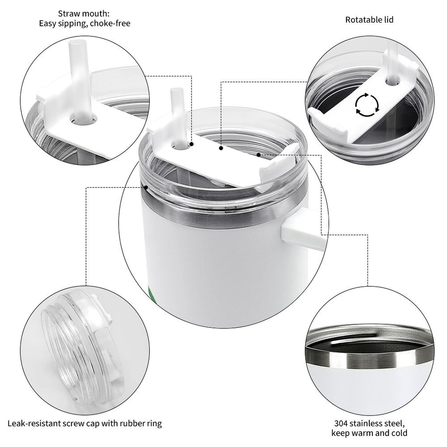 PHDT00018 POD US Local Tumbler 40 oz Large Capacity Car Cup Christmas Cat