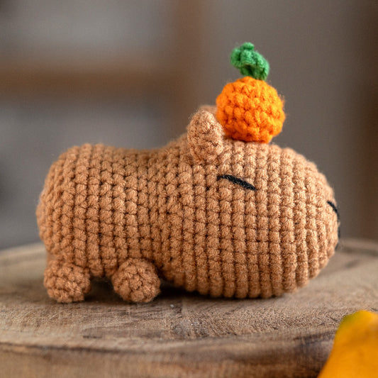 Crochet Kit Material Package Doll Capybara Handmade Diy Woven Christmas Thanksgiving Gift