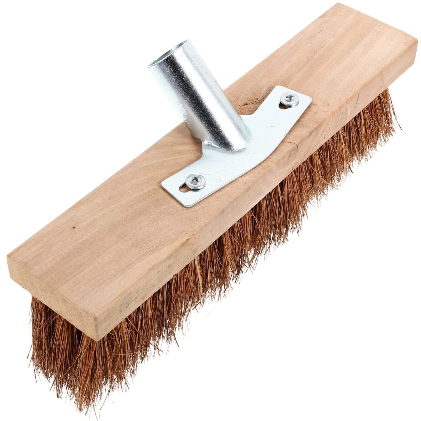 UK Local Stiff Garden Wire Broom Head Handle Heavy Duty Large Outdoor Sweeping Yard Brush