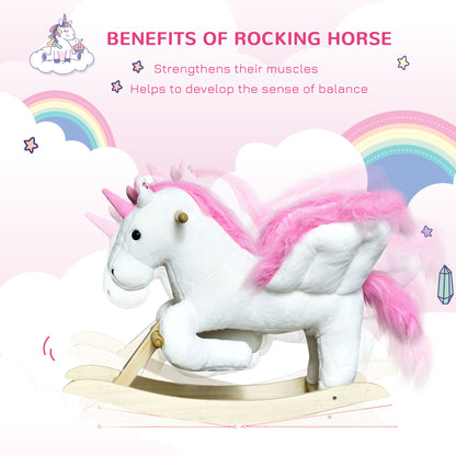 US Local Unicorn Baby Rocking Horse Toy for Kids with Lullaby Song