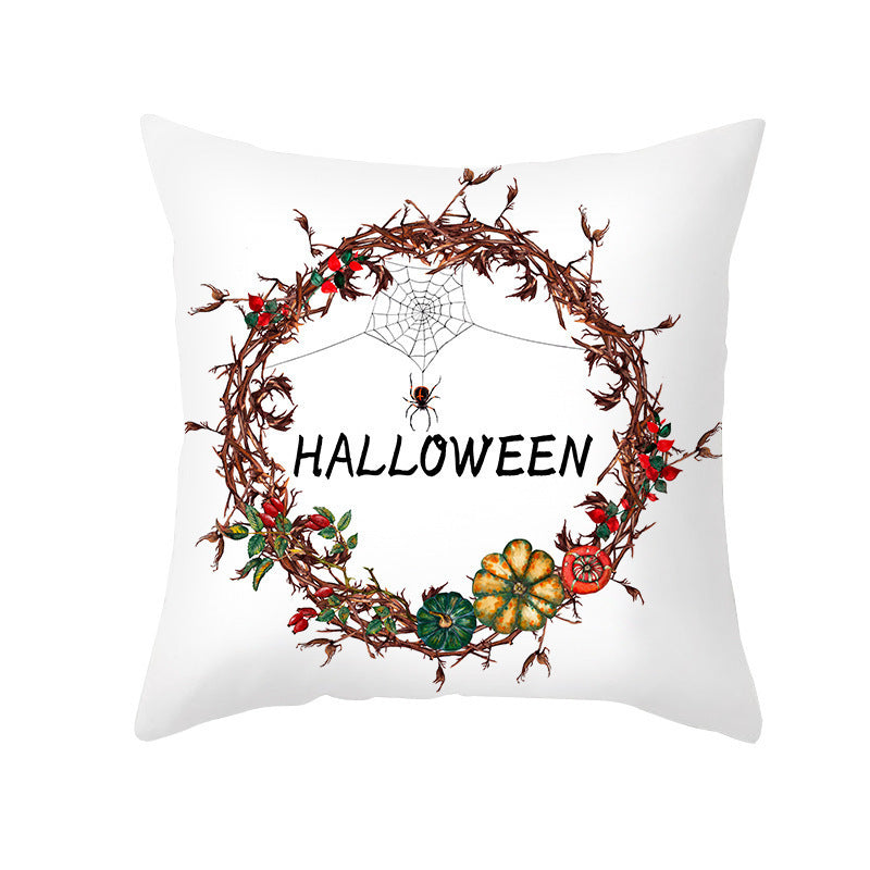 40 Style Halloween Pillowcase Pumpkin Letter Fly Velvet Pillow Cushion Cover