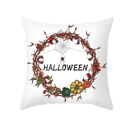 40 Style Halloween Pillowcase Pumpkin Letter Fly Velvet Pillow Cushion Cover