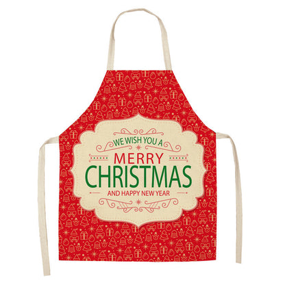 Christmas linen apron
