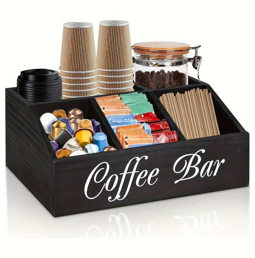 US Local Durable Wooden Divider Coffee Capsule Organizer, Suitable For Coffee Shops, Kitchens, And Offices, Coffee Bar Accessories, Kitchen Accessories.