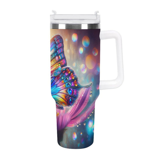 PHDT00530 POD US Local Tumbler 40oz Large Capacity Car Cup Big Butterfly, Color