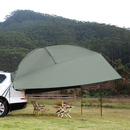 US Local VEVOR Vehicle Awning, Large Shade Coverage Car Side Awning, PU2000mm UV50  Car Awning With Extended Side Canopies And Portable Storage Bag, Suitable For Truck, SUV, Van, Campers