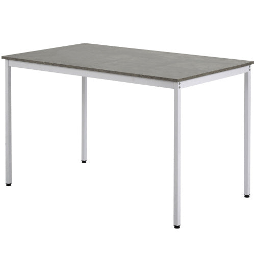 UK Local 3-Piece Dining Table And Bench Set 4-Person Space-Saving Dinette For Kitchen Patio Outdoor Grey White