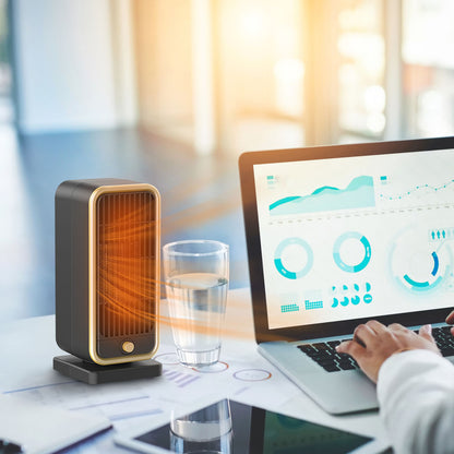 US Local 1 Pc 500W Portable Electric Heater PTC Ceramic Heating Space Heater Overheating Tip Over Protection 3S Heating Space For 322 Sq FT Home Office Use