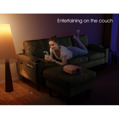 US Local Convertible Combination Sofa Sofa L Shaped Sofa With Footstools With Storage,Orange Sofa For Living Room, Living Room Bedroom Office Small Space 3 Seater Combination Sofa