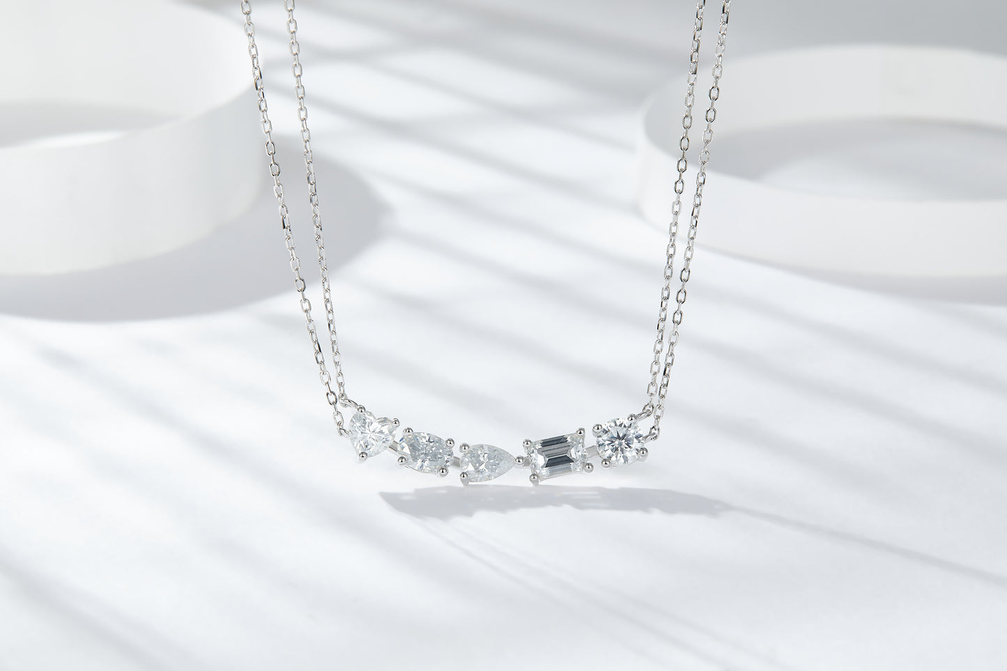 US Local Galaxy - A Fashionable And Luxurious Diamond Jewelry Pendant Set With Moissanite S925 Sterling Silver And Platinum Plating