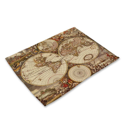 Creative world map placemat