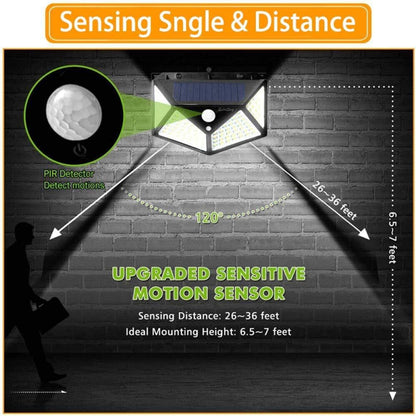 US Local Aolyty Solar Lights Outdoor, Motion Sensor Wall Light 3 Lighting Modes IP65 Waterproof LED Solar Security Lights Four Side Inllumination 2-Pack For Garden Yard Patio Walkway Fence Patio