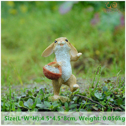 US Local Creative Decorations Cute Bunny Resin Ornaments