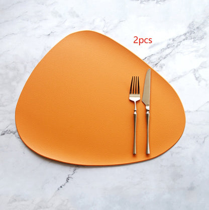 PU leather solid color placemat