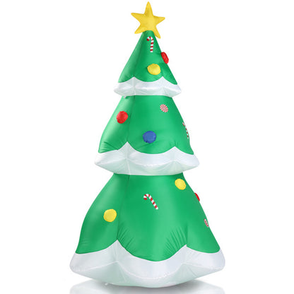 US Local 6.9ft Christmas Tree With 4 LED Light Bundles And Pocket Inflatable Decoration