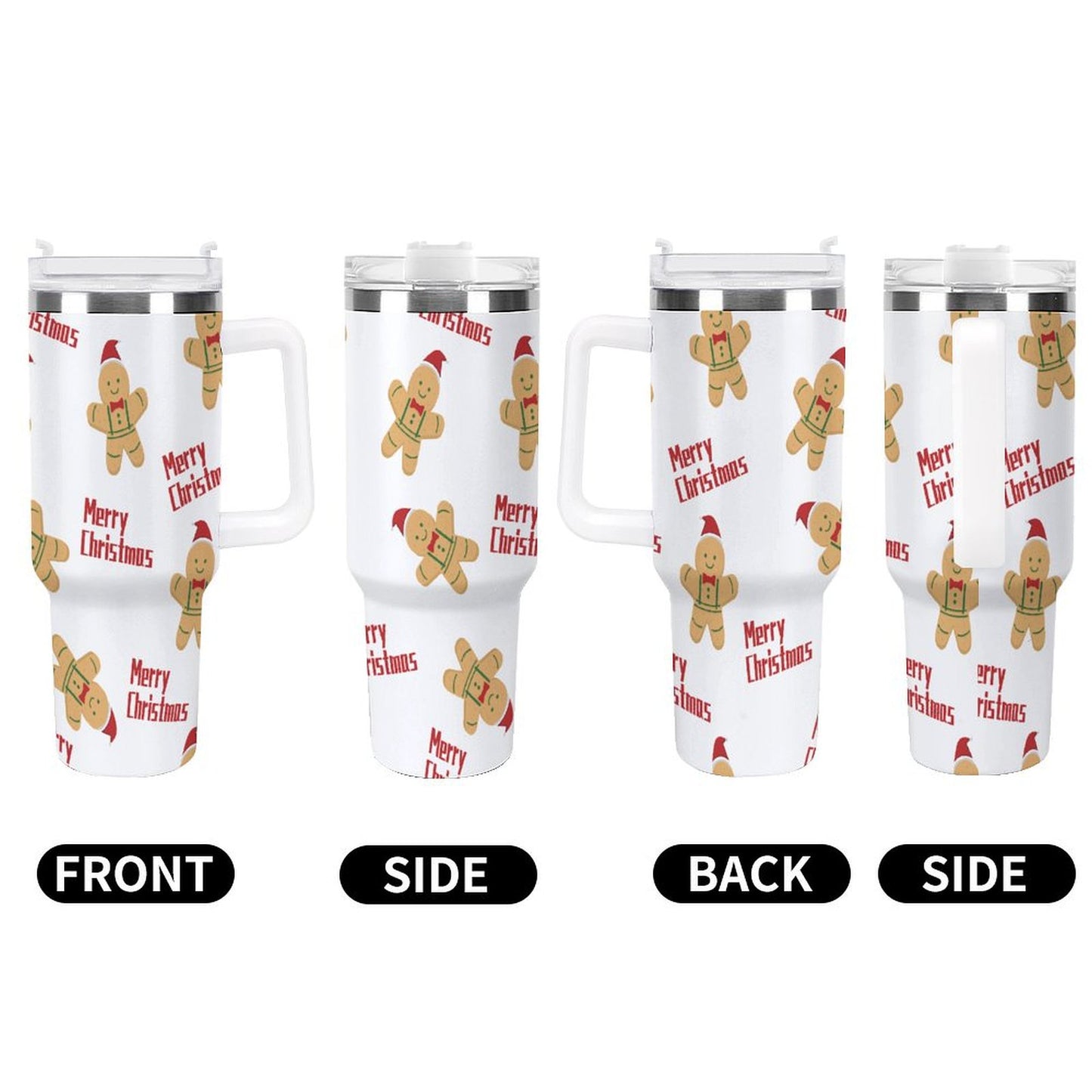 PHDT00076 POD US Local Tumbler 40 oz Large Capacity Car Cup Christmas Gingerbread Man