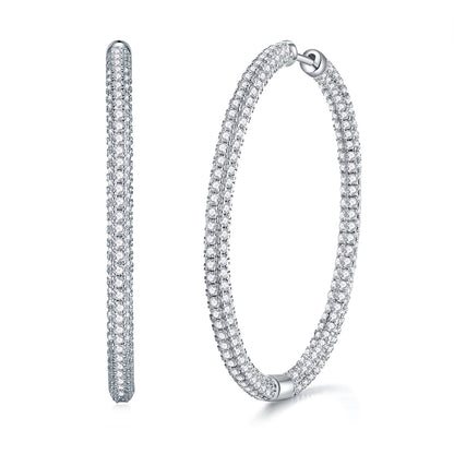 Light Coco Luxury Fashion Diamond Earrings Stud Set With Mosan Diamond Silver Ornaments