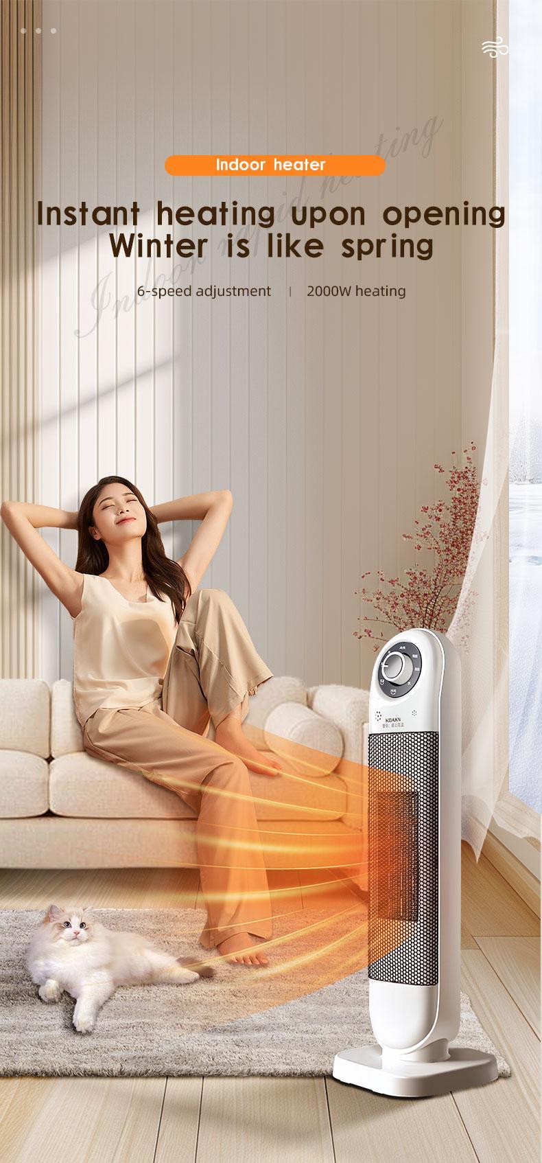 US Local 2000W Six-speed Adjustable Indoor Heater, The Best Choice For Home Use