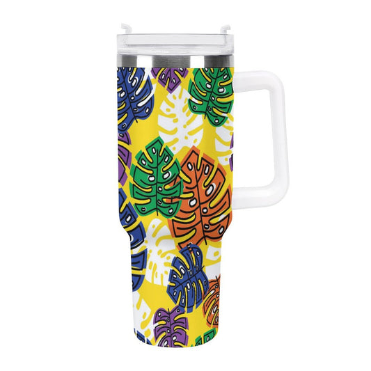 PHDT00391 POD US Local Tumbler 40 oz Large Capacity Car Cup Leaves