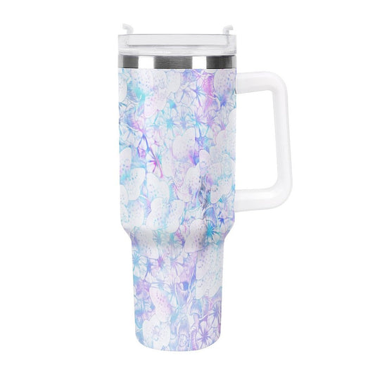 PHDT00471 POD US Local Tumbler 40 oz Large Capacity Car Cup Watercolor, Blending, Flowers