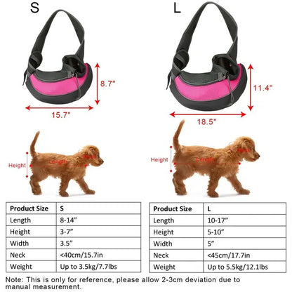 US Local Pet Carrier For Dogs Cats Hand Free Sling Adjustable Padded Strap Tote