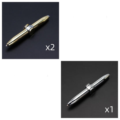 Multifunctional decompression finger gyro student ballpoint pen