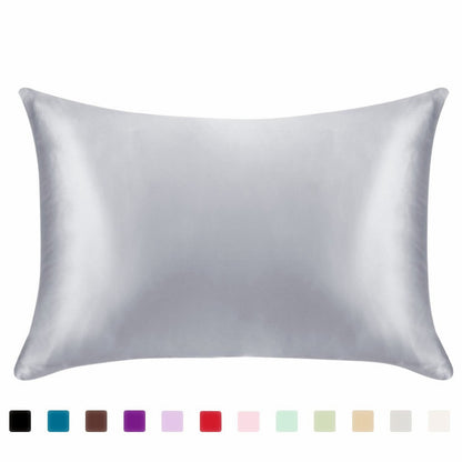 US Local Pillowcase Satin Solid Color Simulation Silk Single Pillowcase Ice Silk Pillowcase