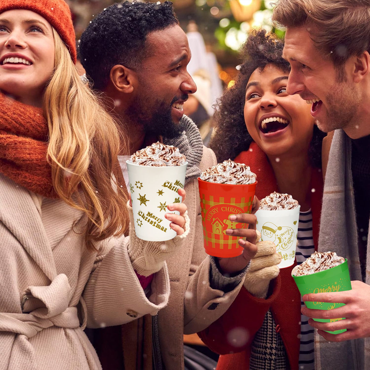 US Local 12Pcs Christmas Drink Cups