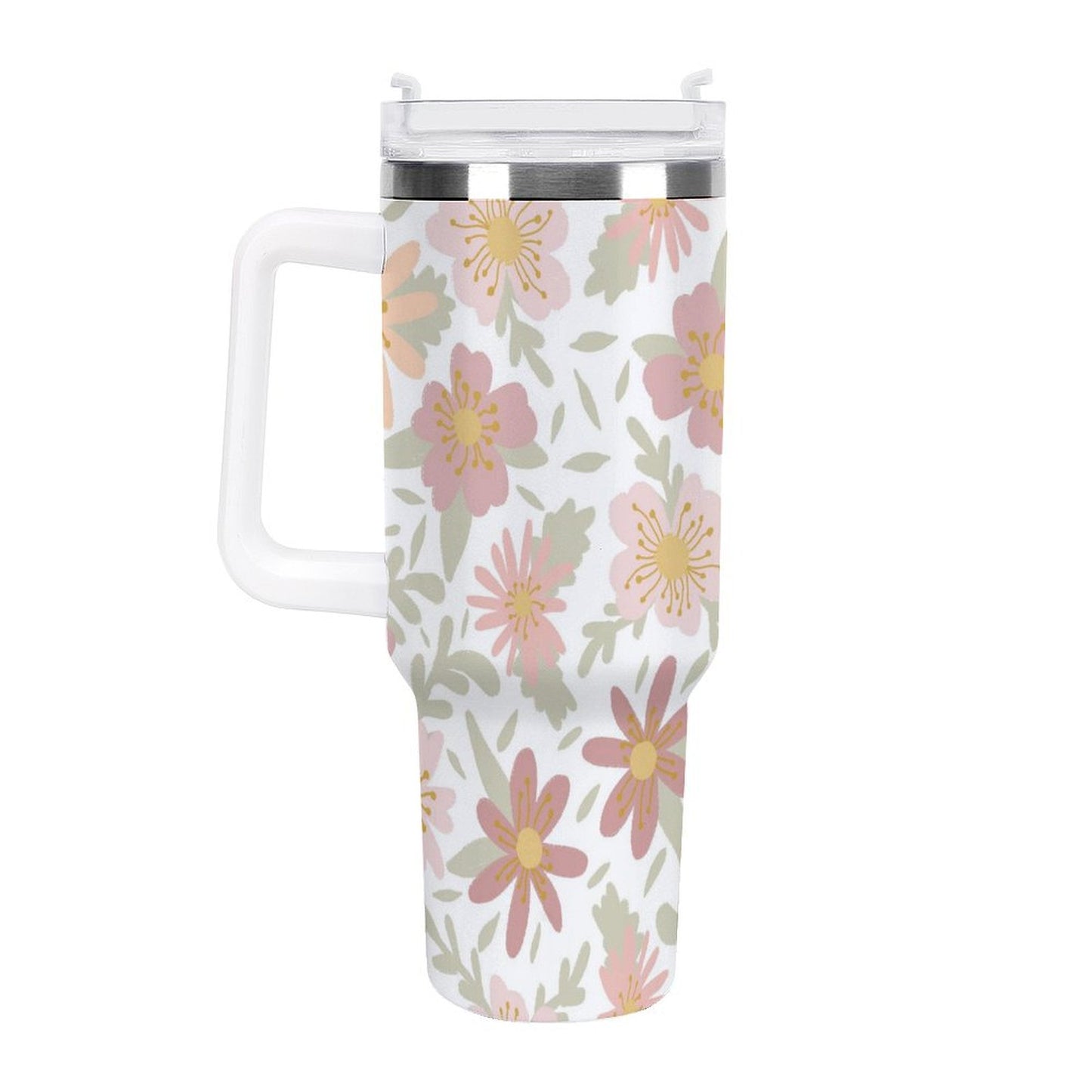 PHDT00375 POD US Local Tumbler 40 oz Large Capacity Car Cup Flowers, Warm Cozy