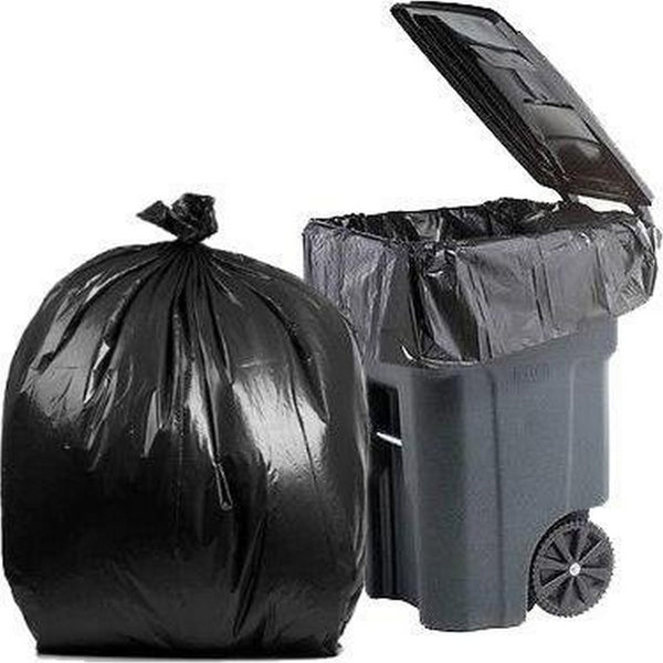 US Local 1.9MIL Thick 50 Gallon Black Garbage Bags 100 Pieces, No Delivery On Weekends