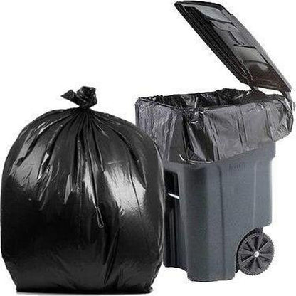 US Local 1.9MIL Thick 50 Gallon Black Garbage Bags 100 Pieces, No Delivery On Weekends