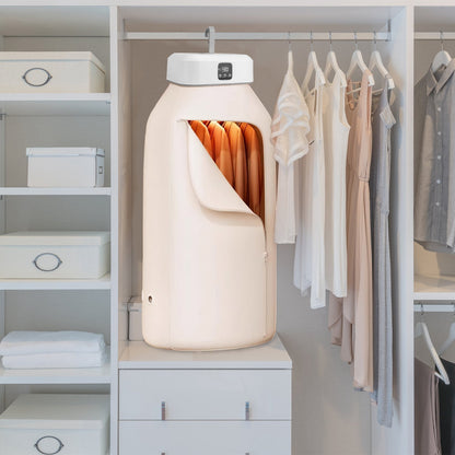 US Local 1Pc Portable Clothes Dryer Mini Dryer Foldable Dryer Machine With Timer UV Sterilization 2 Drying Modes Remote Control For Apartment Dorm RV Travel Home